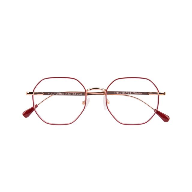 I Need You -  Leesbril  +1.00dpt yoko rood-koper