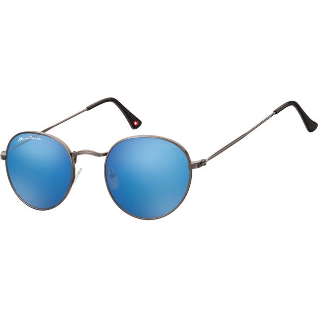 Montana - Sonnenbrille Montana Revo Blue Round Glass mit Steelk