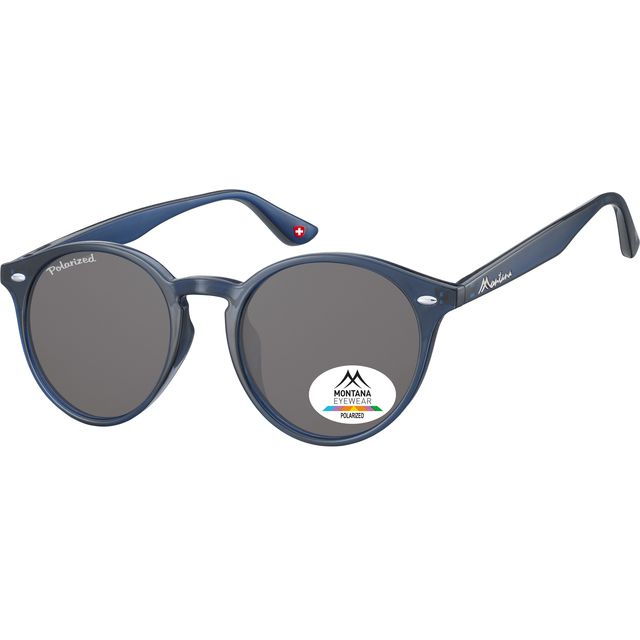 Montana - Lunettes de soleil avec verre rond polarisé fumé bleu