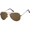 Montana - Lunettes de soleil avec verre marron et branches en métal couleur café
