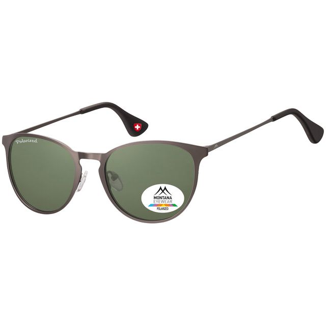 Montana - Lunettes de soleil Montana Green G15 Polar Round Glass Staalk