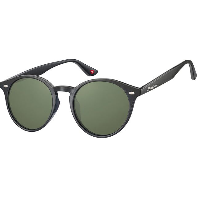 Montana - Lunettes de soleil Montana avec Green G15 Black Round Black