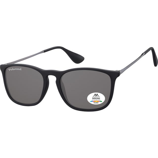 Montana - Lunettes de soleil Montana avec du verre polaire fumé Mtl noir