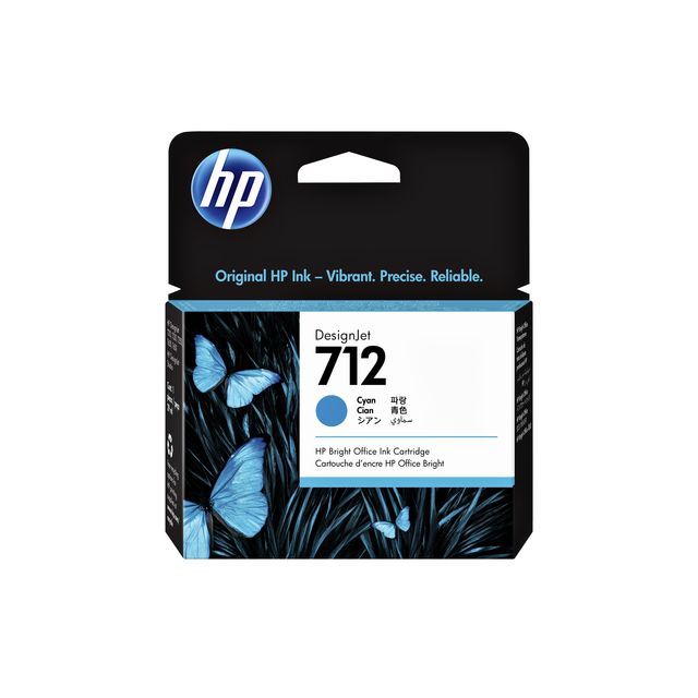 HP - Cartouche d'encre 712 3ed67a bleue