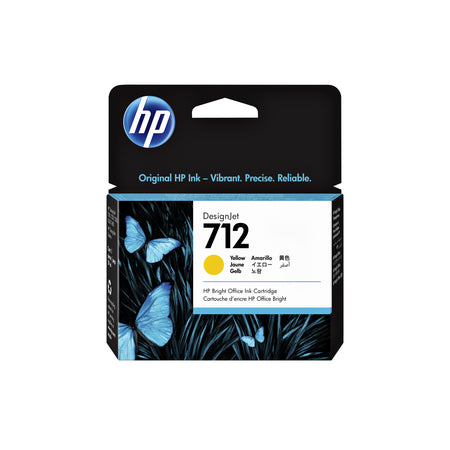 HP - Cartouche d'encre 712 3ed69a jaune