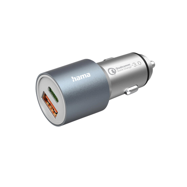 Hama -  00201639 oplader voor mobiele apparatuur Smartphone, Tablet Zilver Sigarettenaansteker Snel opladen Auto