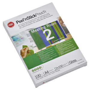 GBC -  Peel`n Stick Lamineerhoezen A4 2x100 micron Glanzend (100)