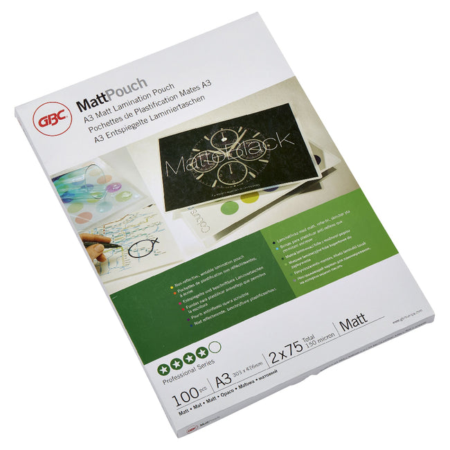 GBC - Pochette de plastification A3 2x75microns mat 100 pièces