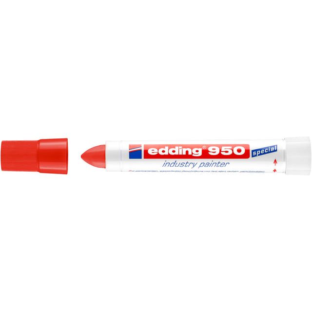 Edding - Felt -Tip Edding 950 pâtes autour de 10 mm rouge | 10 pièces