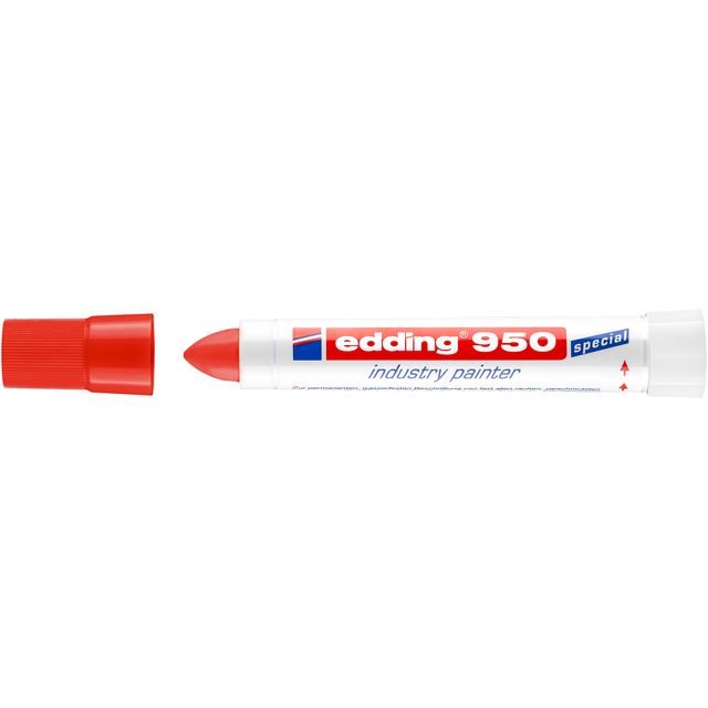Edding - Filzstift 950 Pastenmarker Industrie rund 10mm rot