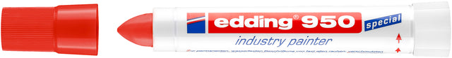 Edding - Feutre 950 marqueur à pâte rond 10mm rouge | 10 pièces