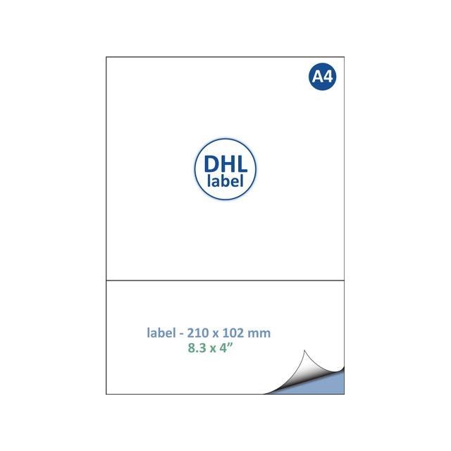 Rillstab - Label dhl iezzy a4 1.000 210x102mm