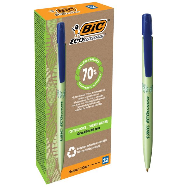 BIC - Media Clic Basé Basé Ballpoint Pen, bleu