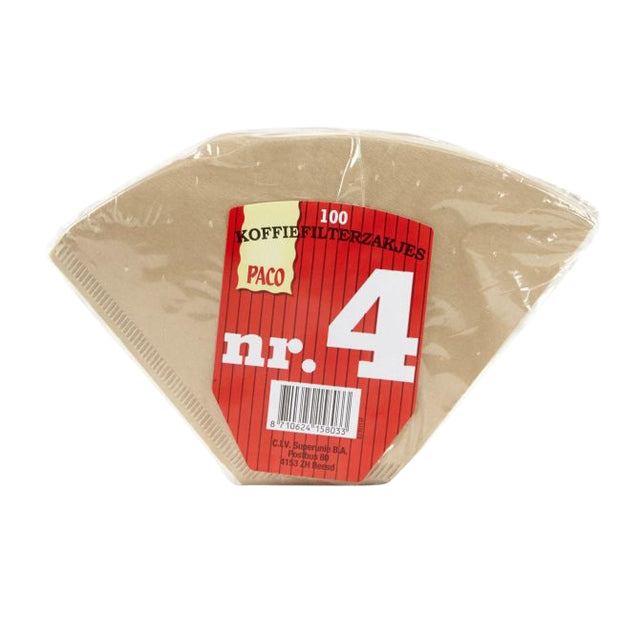 Paco - Filtre à café marron numéro 4 100 pièces