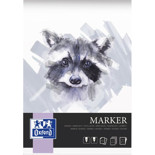 Oxford - Lettring Marker Block A4, 15 Vel, 180 g / m²