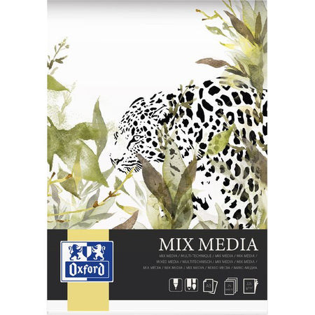 Oxford - Bloc à dessin Mix Media A3 25 feuilles 225 grammes | 5 pièces