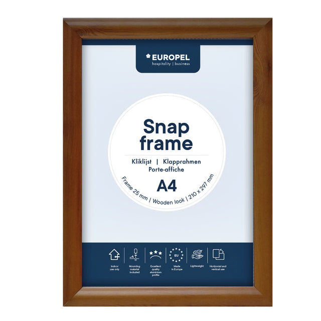 Europel - Click Frame Peel A4 25mm Holzoptik