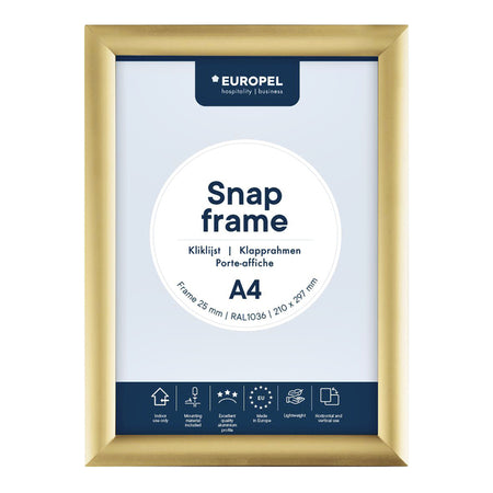 Europel -  Kliklijst  a4 25mm goud