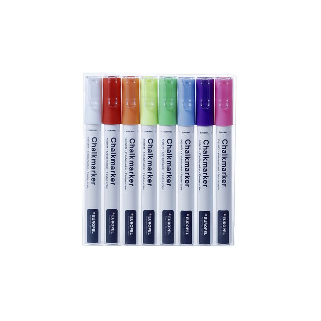 Europel - Kreidemarker-Peel 3 mm, sortiert, Karton 8 Stück