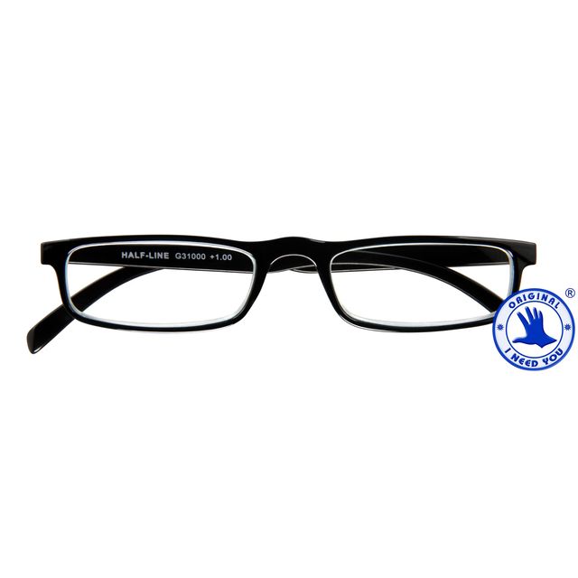 I Need You - Lesebrille +2,50 dpt Halblinie schwarz