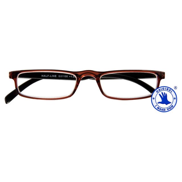 Ich brauche dich - Lesen Sie Brille Ich brauche Sie +2,50DPT -halbe Line Brown