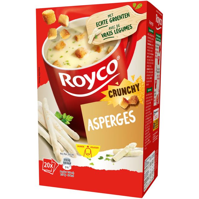 ROYCO - Minute Soup asperges, costume de 20 sacs