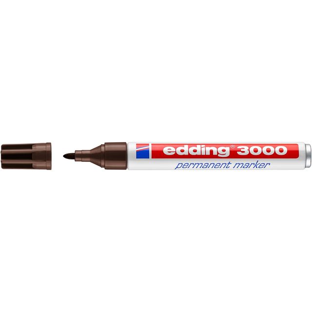 Edding -  Viltstift  3000 rond 1.5-3mm donkerbruin | 10 stuks