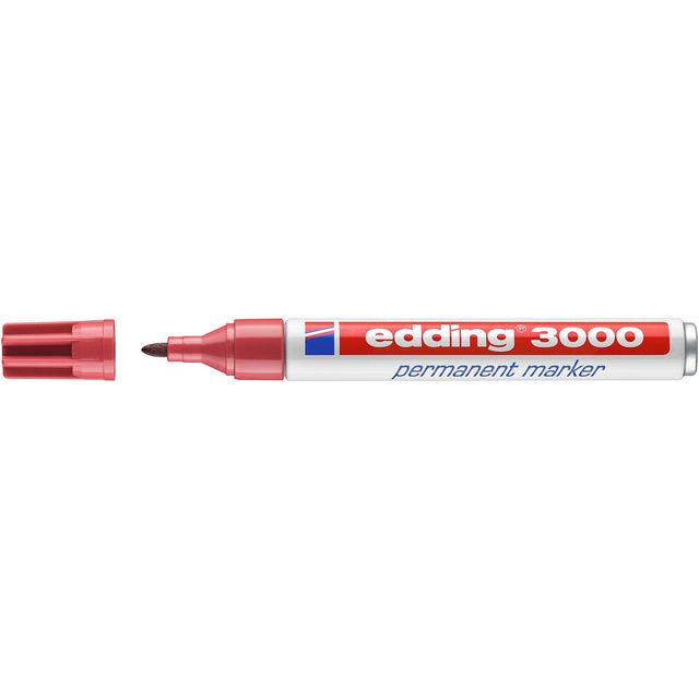 Edding - Viltstift edding 3000 rond 1.5-3mm karmijnrood | 10 stuks