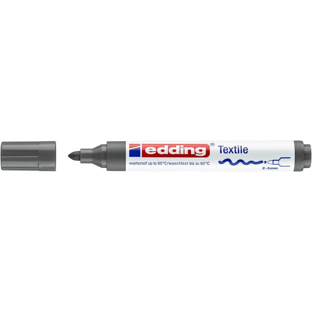 Edding - Marqueur textile 4500 rond 2-3mm gris | 10 pièces
