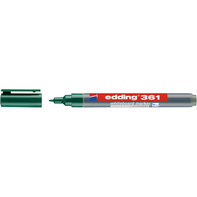 Edding - Whiteboardmarker 361 rund 1mm grün | 10 Stück