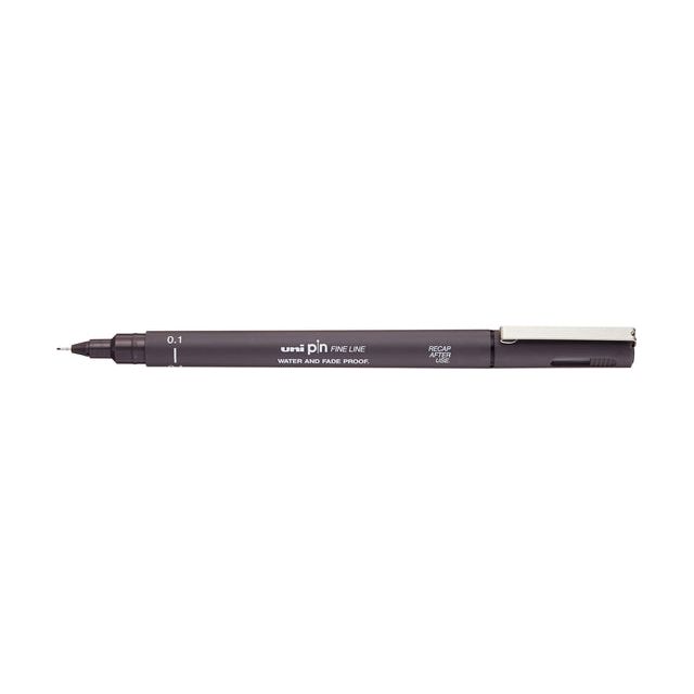 Uni -Ball - Fineliner Pin 0,1 mm gris foncé | 12 pièces