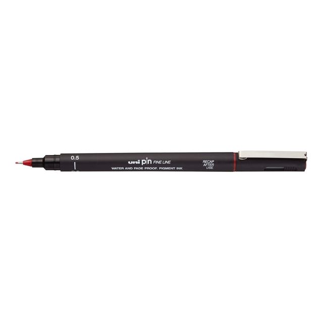 Uni-ball - Fineliner pin 0.5mm rood | 12 stuks