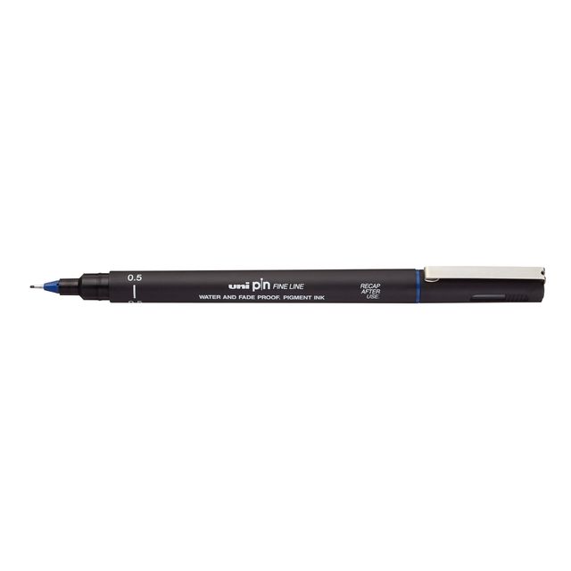 Uni-ball -  Fineliner Pin 0.5mm blauw | 12 stuks