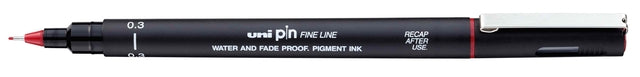 Uni-ball -  Fineliner pin 0.3mm rood | 12 stuks