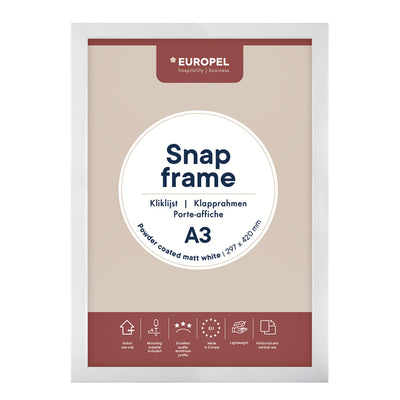 Europel -  Kliklijst  a3 25mm mat wit