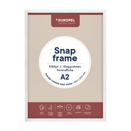 Europel -  Kliklijst  a2 25mm mat wit