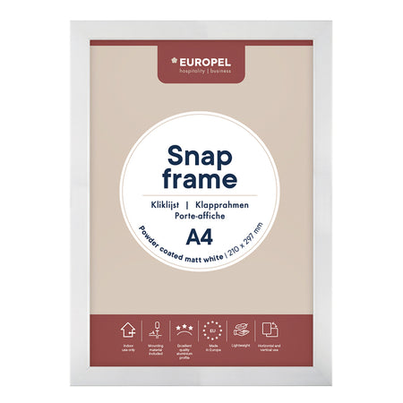 Europel -  Kliklijst  a4 25mm mat wit