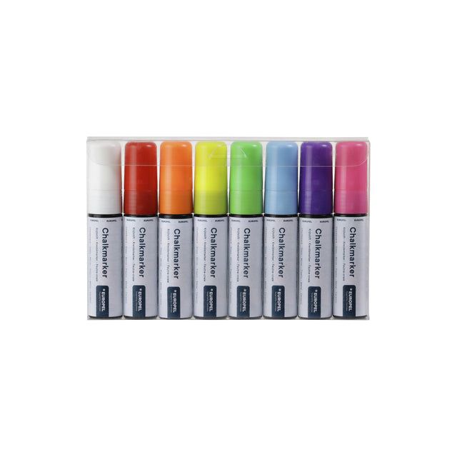 Europel - Krijtstift  15mm assorti etui 8 stuks