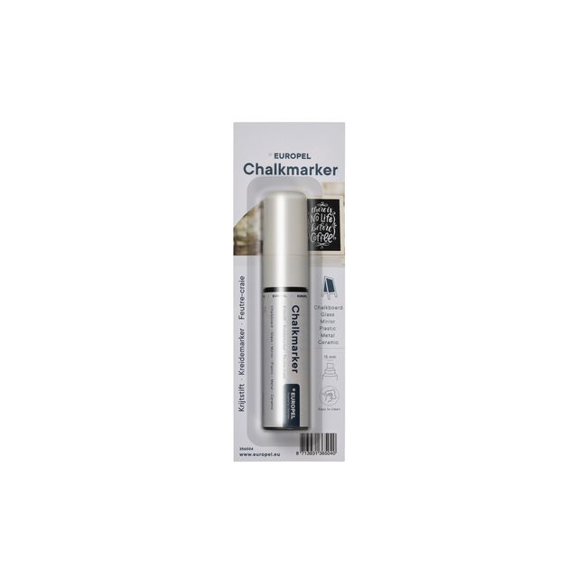 Europel - Marqueur à craie peel 15mm blanc blister 1 pièce