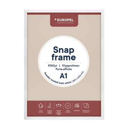 Europel - Klapprahmenfolie A1 25mm mattweiß | 10 Stück