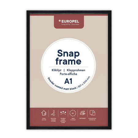 Europel -  Kliklijst  a1 25mm mat zwart