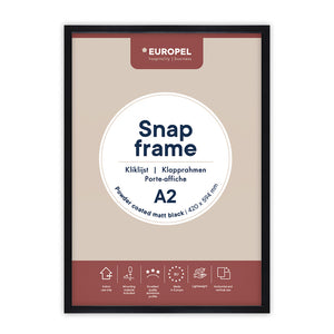 Europel - Cadre à pression peel A2 25mm noir mat