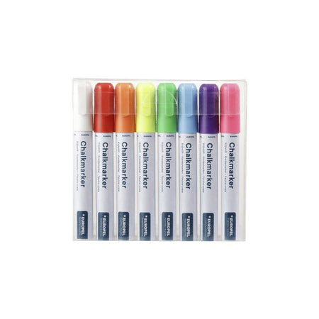 Europel -  Krijtstift  6mm assorti etui 8 stuks
