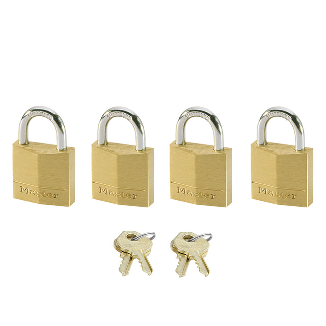 Master Lock -  Hangslot masterlock 4 gelijksluitend messing 20mm