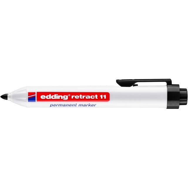Edding -  Viltstift  11 rond drukknop rond 1.5-3mmzwart | 10 stuks