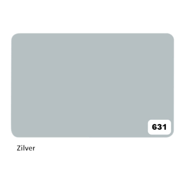 Folia Paper -  Etalagekarton Folia 1-zijdig 48x68cm 380gr nr631 zilver | 10 stuks