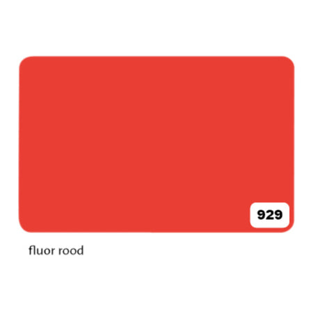 Folia Paper - Carton de vitrine Folia 1 face 48x68cm 380gr nr929 rouge fluor