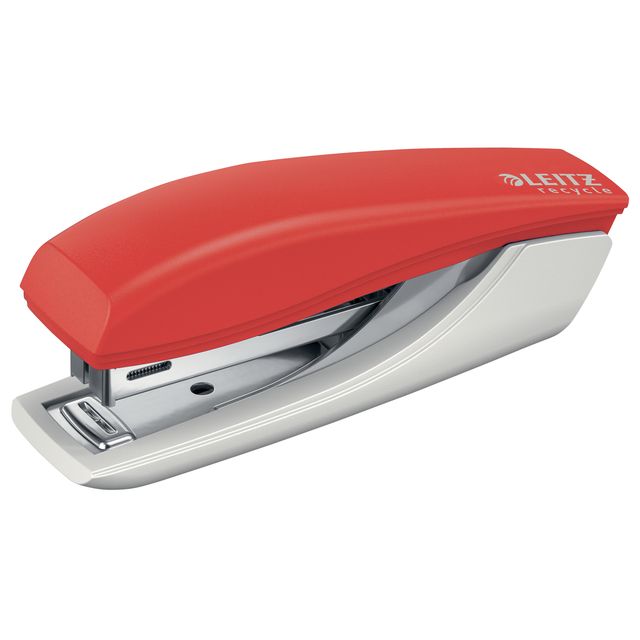 Leitz - Agrafeuse Nexxt Recycle mini 10 feuilles rouge | 24 pièces