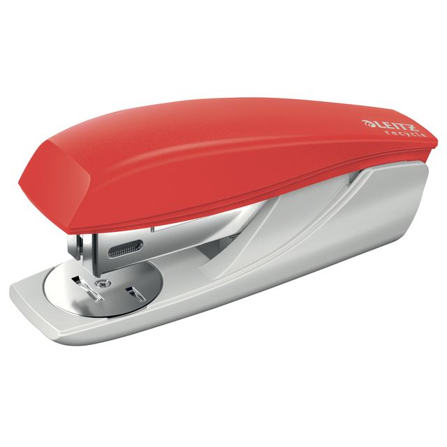 Leitz - Agrafeuse Nexxt Recycle petite 25 feuilles rouge | 6 pièces