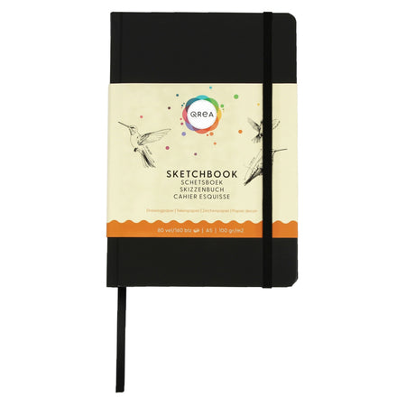 Qrea - Carnet de dessins A5 80 feuilles 100gr